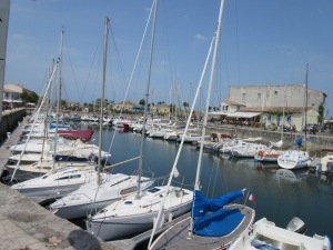 Some of the boats in the harbor at Saint-Martin de Ré